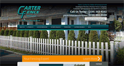 Desktop Screenshot of carter-fence.com